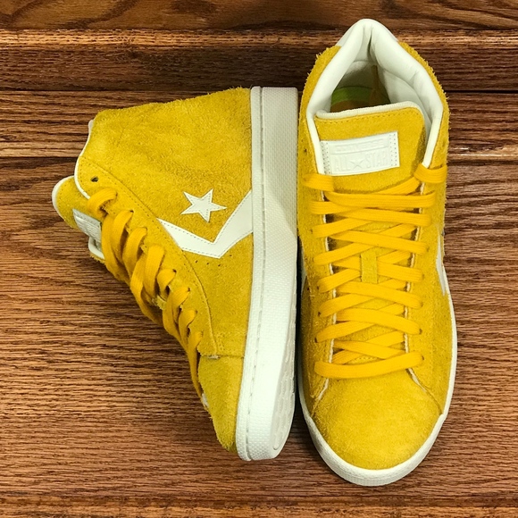 Converse PL 76 Mid Yellow Egret Shoes - Picture 4 of 7